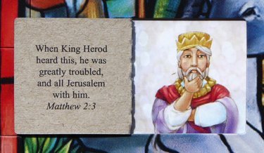 Stained Glass Holy Night Advent Calendar (Countdown to Christmas) with Nativity Bible Text by Vermont Christmas Company